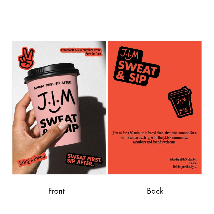 Flyer - Sweat & Sip - A5