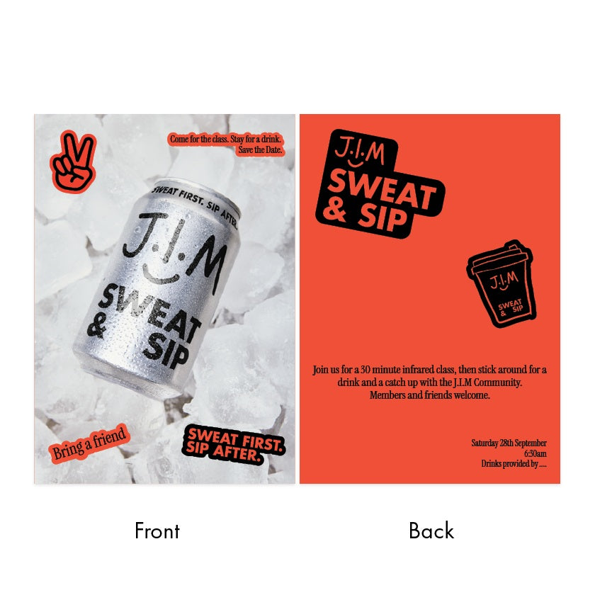Flyer - Sweat & Sip - A5