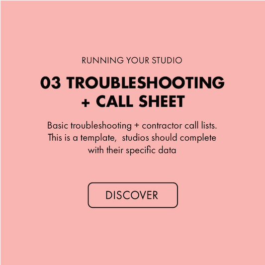 03 Troubleshooting + Call Sheet