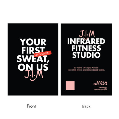 Your first sweat on us - A5 Flyer - Design - Option 1
