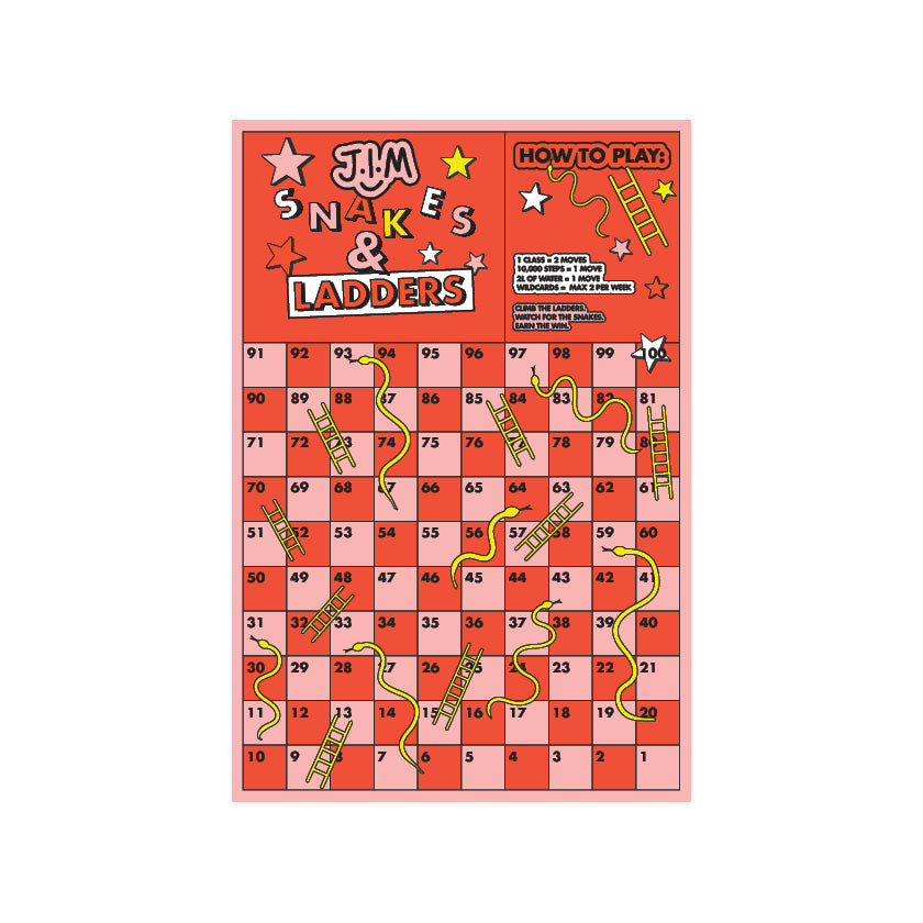 Snakes and Ladders Game Board (1) & Wild Cards (1 pack)