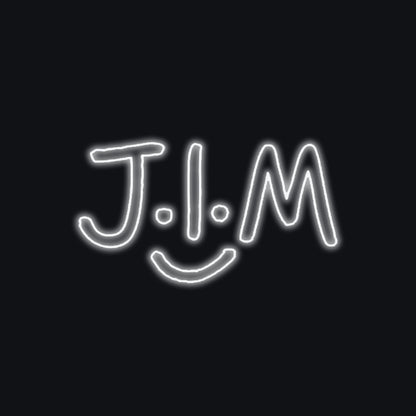 LED Neon Type 2 - J.I.M Logo with lower smile 700(w) x 411mm(h)